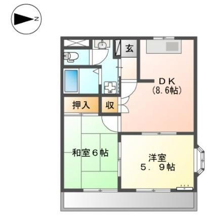 兵庫県姫路市広畑区西蒲田 姫路駅 2DK アパート 賃貸物件詳細