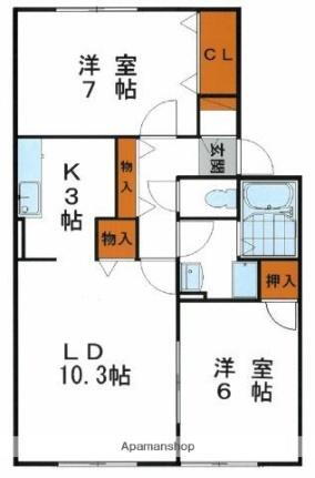 兵庫県相生市赤坂2丁目 相生駅 2LDK アパート 賃貸物件詳細