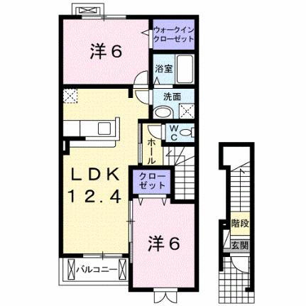 ホタルの田園Ａ 2階 2LDK 賃貸物件詳細
