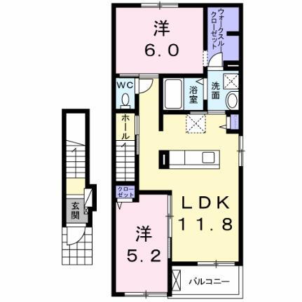 サニー　ヒルズＢ 2階 2LDK 賃貸物件詳細