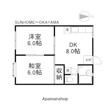岡山県岡山市北区辰巳 備前西市駅 2DK アパート 賃貸物件詳細