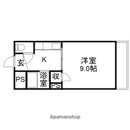 プレアール新屋敷 2階 1K 賃貸物件詳細