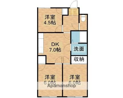 岡山県岡山市北区白石西新町 北長瀬駅 3DK マンション 賃貸物件詳細