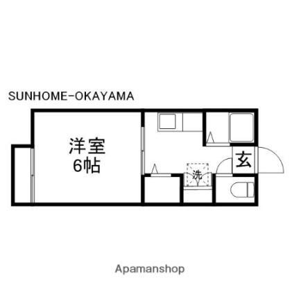 岡山県岡山市北区下伊福2丁目 備前三門駅 1K アパート 賃貸物件詳細