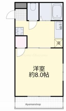 岡山県岡山市北区富田 大元駅 1K マンション 賃貸物件詳細