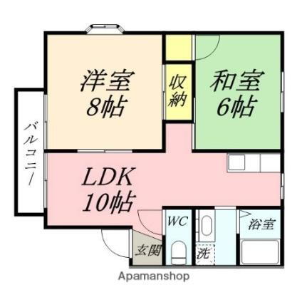 岡山県岡山市北区下中野 大元駅 2LDK アパート 賃貸物件詳細