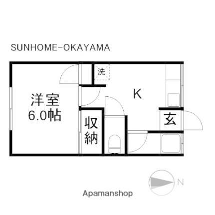 岡山県岡山市北区奥田南町 清輝橋駅 1K アパート 賃貸物件詳細