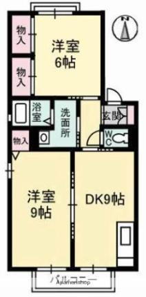 岡山県岡山市北区白石西新町 北長瀬駅 2DK アパート 賃貸物件詳細