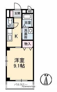 アメニティスペース弓之町 2階 1K 賃貸物件詳細