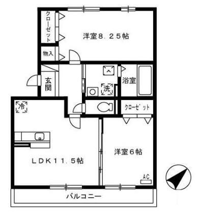 シャン・ヴィラージュ 3階 2LDK 賃貸物件詳細