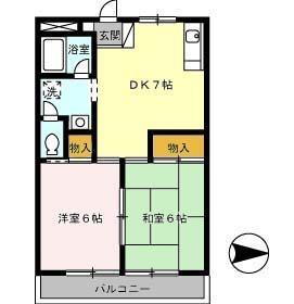 岡山県岡山市北区白石東新町 北長瀬駅 2DK マンション 賃貸物件詳細