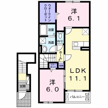 ＭＩＲＡＩ．Ｆ 2階 2LDK 賃貸物件詳細