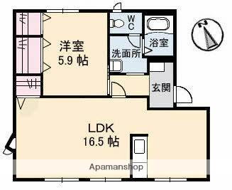 岡山県倉敷市福島 倉敷駅 1LDK アパート 賃貸物件詳細