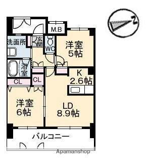 広島県東広島市西条下見5丁目 西条駅 2LDK マンション 賃貸物件詳細