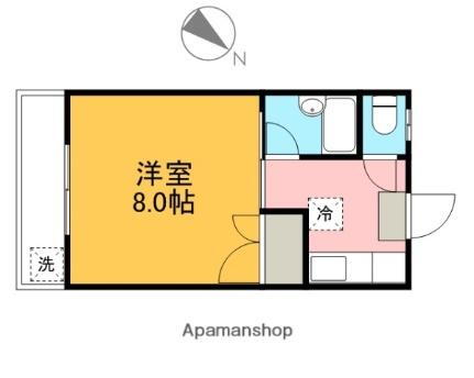 尾形ハイツＣ棟 2階 1K 賃貸物件詳細