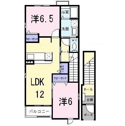 カーサ　セレノ　Ｂ 2階 2LDK 賃貸物件詳細