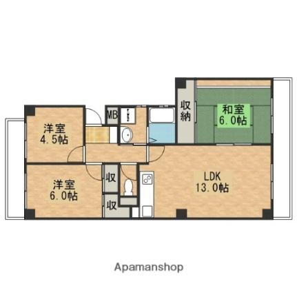 広島県安芸郡府中町石井城1丁目 3LDK マンション 賃貸物件詳細