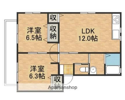 広島県安芸郡坂町坂西2丁目 坂駅 2LDK アパート 賃貸物件詳細