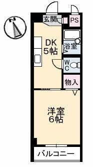 それいゆ 2階 1DK 賃貸物件詳細