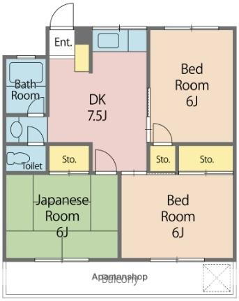 生田ビル 3階 3DK 賃貸物件詳細