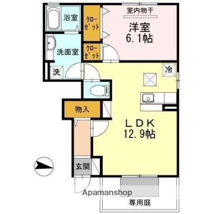 香川県高松市国分寺町国分 国分駅 1LDK アパート 賃貸物件詳細