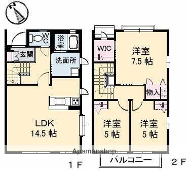 香川県高松市林町 元山駅 3LDK アパート 賃貸物件詳細