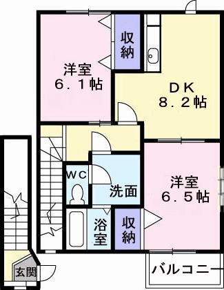 サン・リーベ　Ｂ 2階 2DK 賃貸物件詳細