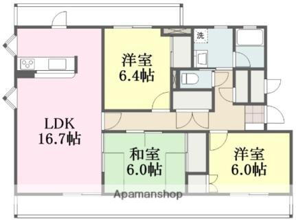 クオレフェリーチェ清水 3階 3LDK 賃貸物件詳細