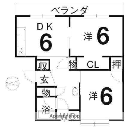 愛媛県松山市南江戸3丁目 松山駅 2DK マンション 賃貸物件詳細