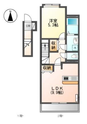 愛媛県松山市北土居2丁目 1LDK アパート 賃貸物件詳細