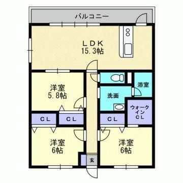 エリヴェール道後 3階 3LDK 賃貸物件詳細