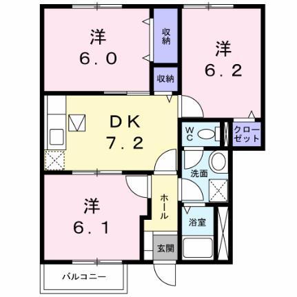 愛媛県四国中央市下柏町 伊予三島駅 3DK アパート 賃貸物件詳細