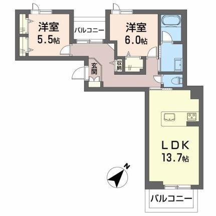 ベンガレンシス 2階 2LDK 賃貸物件詳細