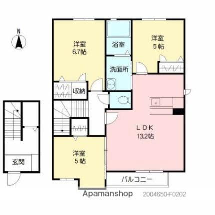 シャーメゾン見晴台Ｆ 2階 3LDK 賃貸物件詳細