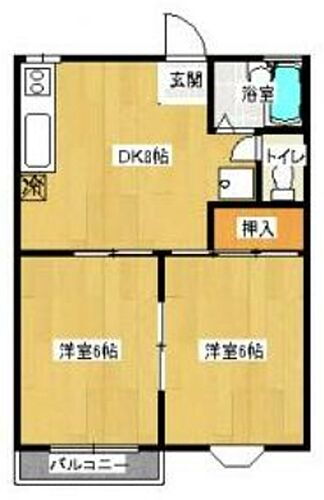 パークレーン 2階 2DK 賃貸物件詳細