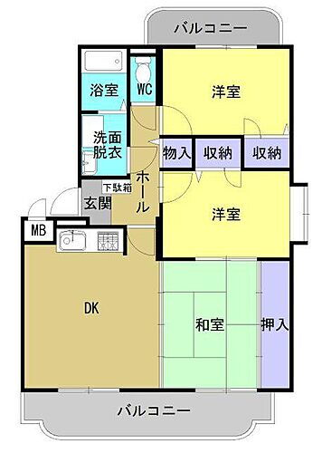 岡山県総社市門田 総社駅 3DK マンション 賃貸物件詳細