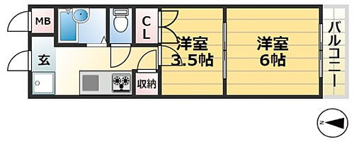 兵庫県神戸市灘区箕岡通1丁目 摩耶駅 2K マンション 賃貸物件詳細