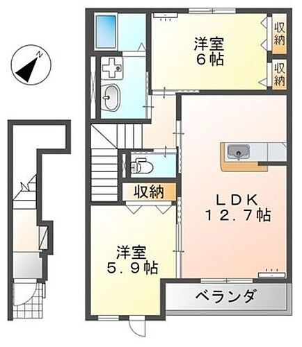 静岡県富士市比奈2095-1 比奈駅 2LDK アパート 賃貸物件詳細