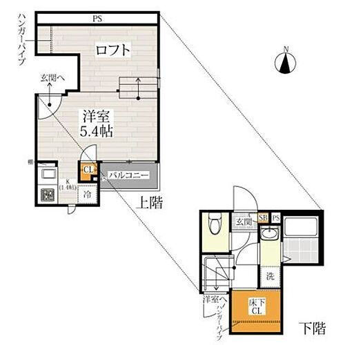 ＣＢ南熊本ライト 2階 1K 賃貸物件詳細
