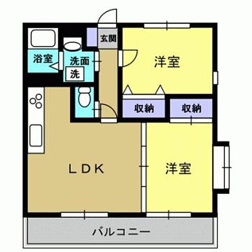 クレアコートＩＩ 1階 2LDK 賃貸物件詳細