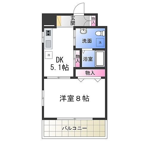ブランカ中百舌鳥 5階 1DK 賃貸物件詳細