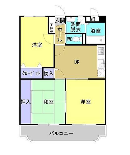 島根県益田市高津４丁目 益田駅 3DK マンション 賃貸物件詳細