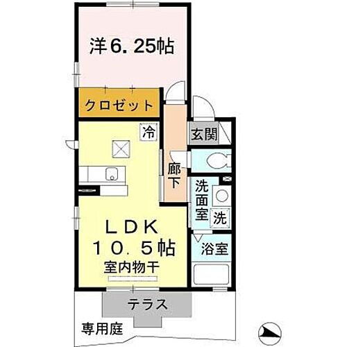 イファルジェンス 1階 1LDK 賃貸物件詳細