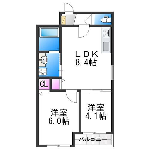 ｍａｉｓｏｎ　Ｍ＆Ｗ 2階 2DK 賃貸物件詳細