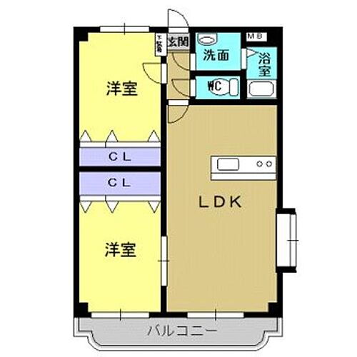 愛媛県松山市久万ノ台 衣山駅 2LDK マンション 賃貸物件詳細