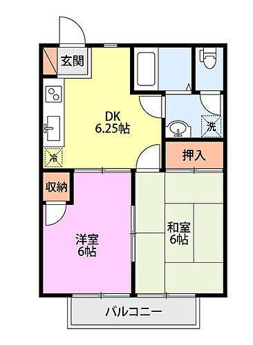 川西アストルＩＩ 2階 2DK 賃貸物件詳細