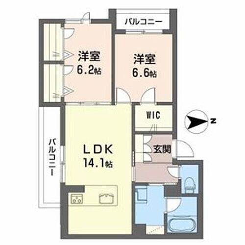 ヴィアソーレ　ベレオ 2階 2LDK 賃貸物件詳細