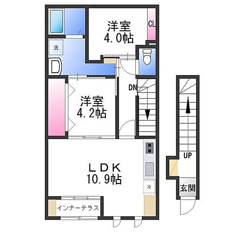 Ｎ．ｐｕａ 2階 2LDK 賃貸物件詳細