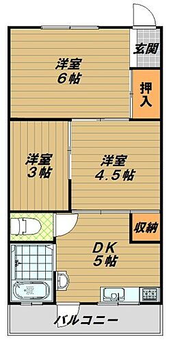 サンヒルズ須磨 2階 3DK 賃貸物件詳細