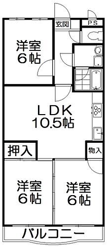 大阪府枚方市中宮山戸町 枚方市駅 3LDK マンション 賃貸物件詳細